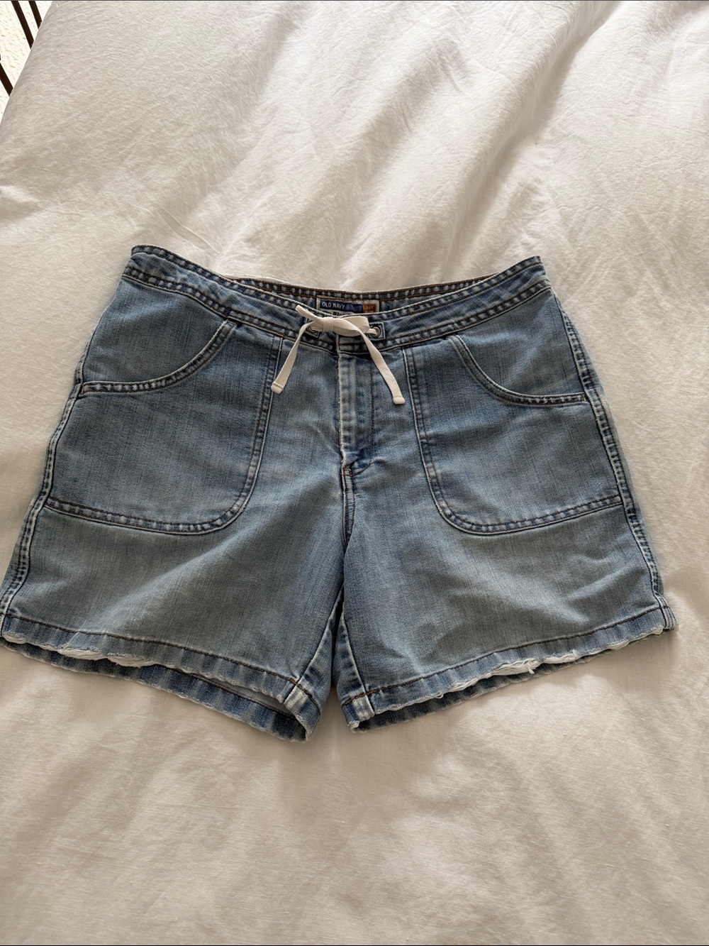 Light Blue Denim Drawstring Women’s Shorts